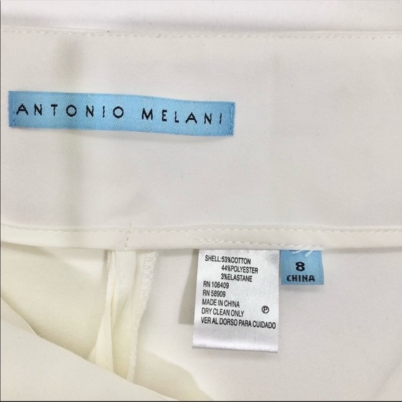 NWT Antonio Melani Greta flared Pants, white, 8, office, classic, minimalist - Picture 3 of 3